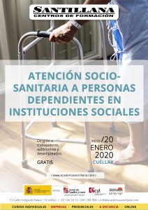 Atención Sociosanitaria a Personas Dependientes en Instituciones Sociales en Cuéllar @ Santillana Centros de Formación Cuéllar
