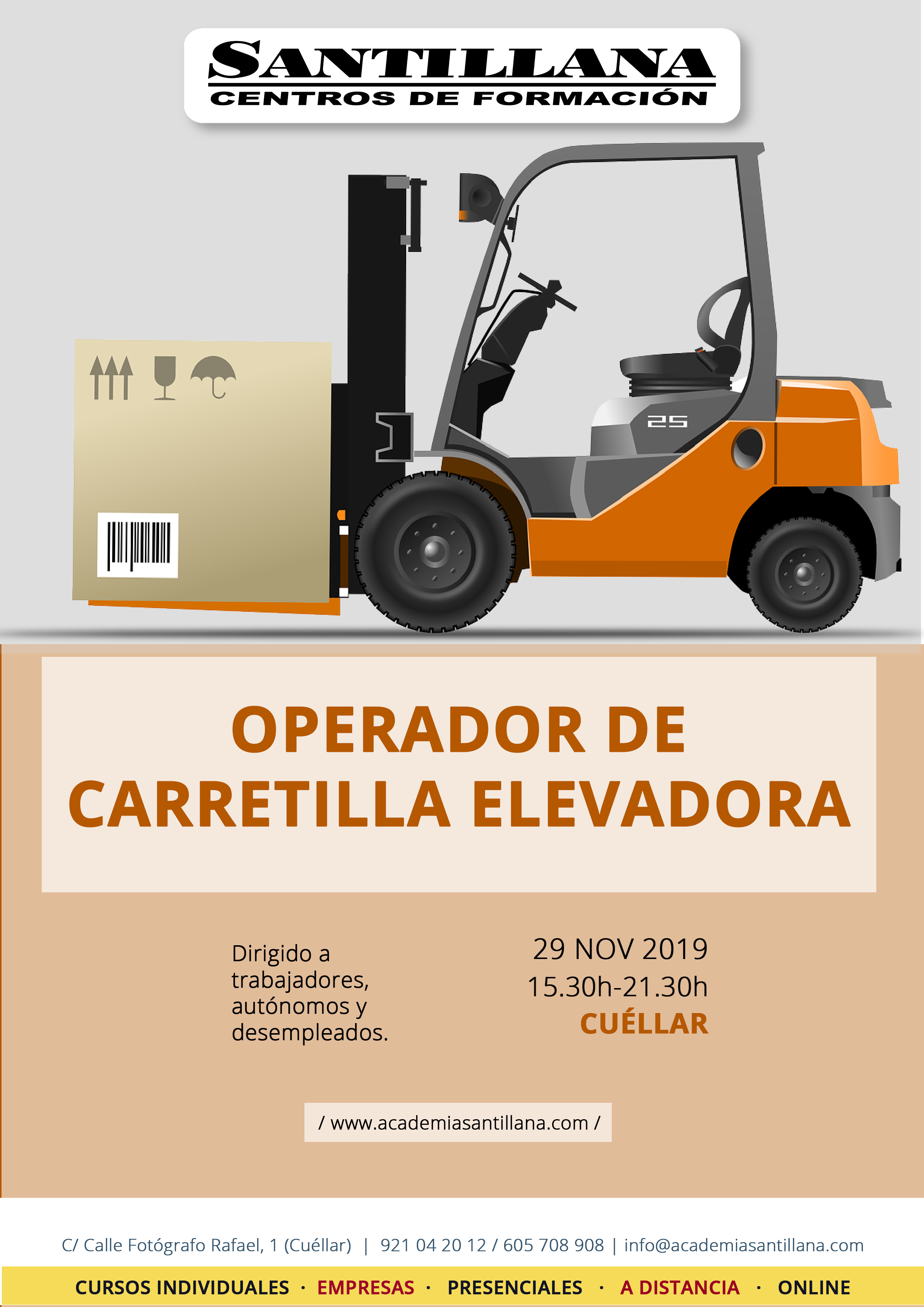 Curso Carretilla Elevadora Cuellar Santillana Formacion